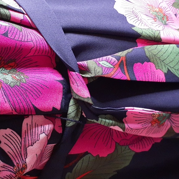 FLASH SALE! Nanette Lepore Floral Sleeveless Dress Navy Pink Size 14W NWOT - Picture 4 of 7